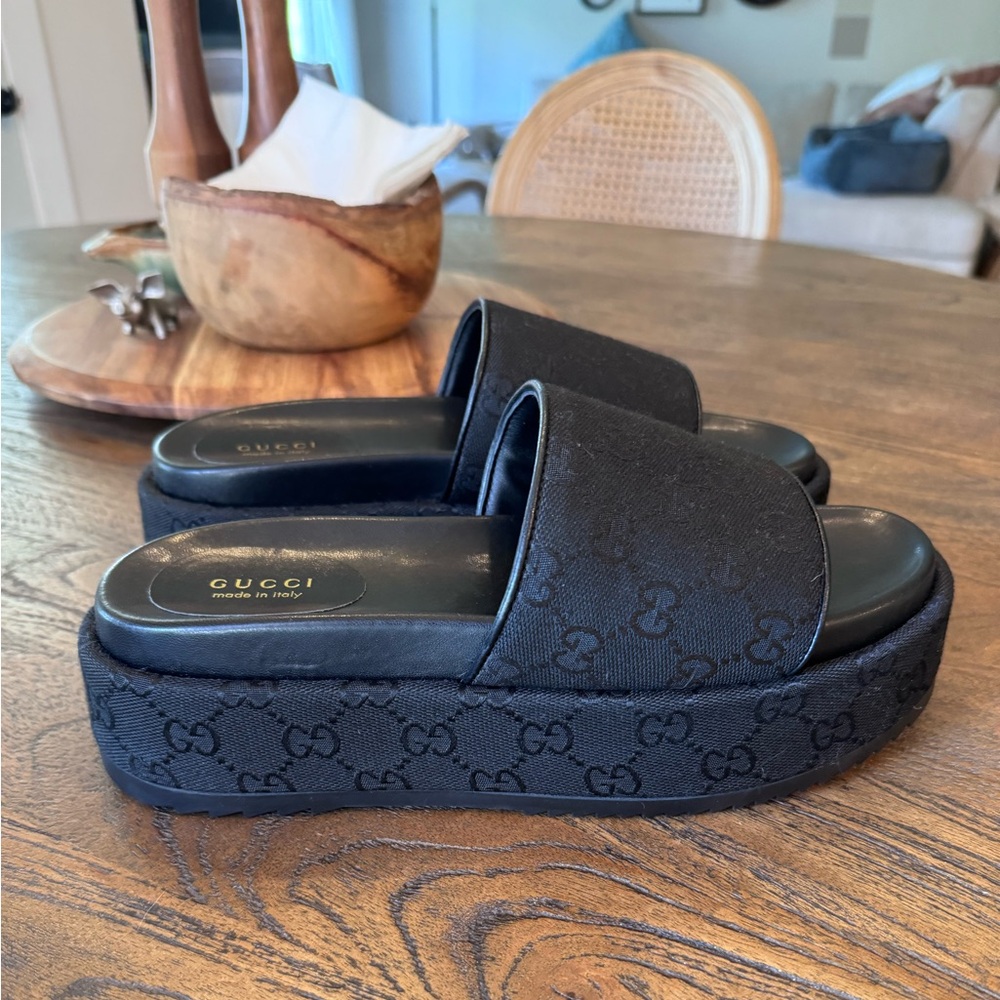 GG Platform slide sandal